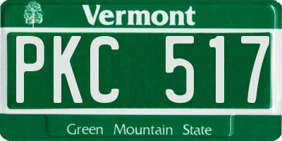 VT license plate PKC517