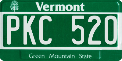 VT license plate PKC520