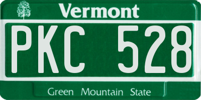 VT license plate PKC528