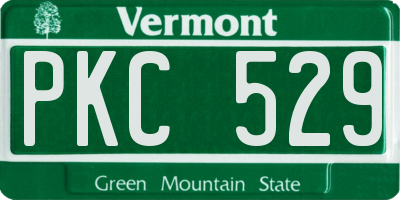 VT license plate PKC529