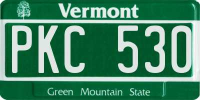 VT license plate PKC530