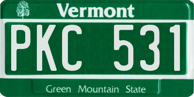 VT license plate PKC531