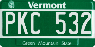 VT license plate PKC532