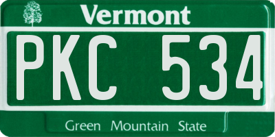 VT license plate PKC534