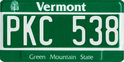 VT license plate PKC538