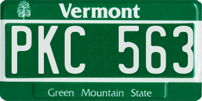 VT license plate PKC563
