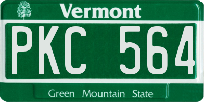 VT license plate PKC564