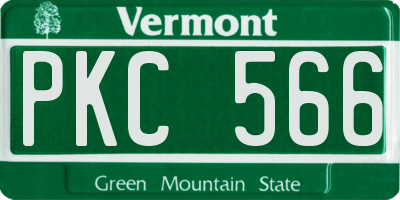 VT license plate PKC566