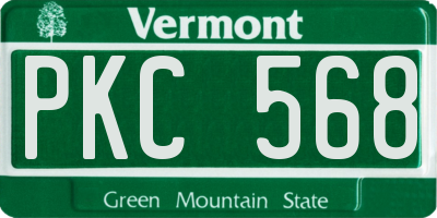 VT license plate PKC568