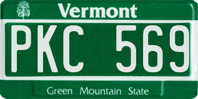 VT license plate PKC569