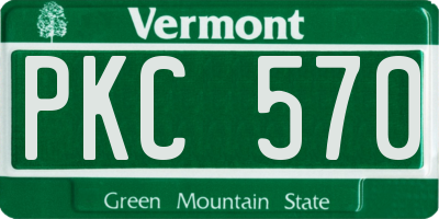 VT license plate PKC570
