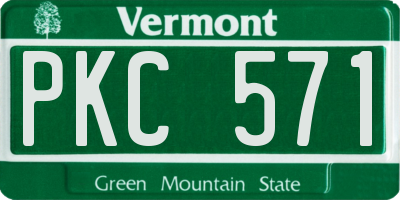 VT license plate PKC571