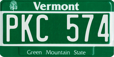 VT license plate PKC574