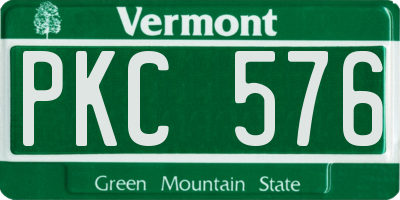VT license plate PKC576