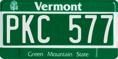 VT license plate PKC577