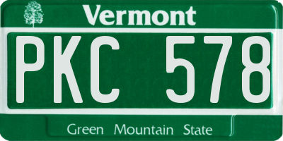 VT license plate PKC578