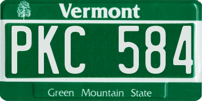 VT license plate PKC584