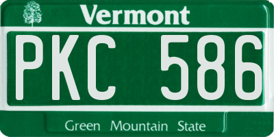 VT license plate PKC586