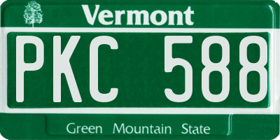 VT license plate PKC588