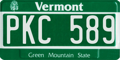 VT license plate PKC589