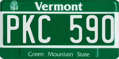 VT license plate PKC590