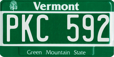 VT license plate PKC592