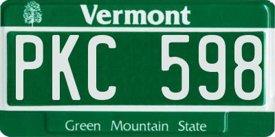 VT license plate PKC598