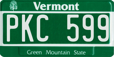 VT license plate PKC599