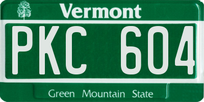 VT license plate PKC604