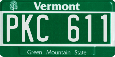 VT license plate PKC611