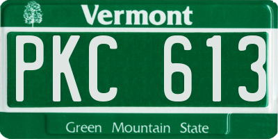VT license plate PKC613