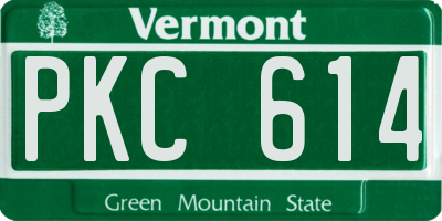 VT license plate PKC614