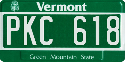 VT license plate PKC618