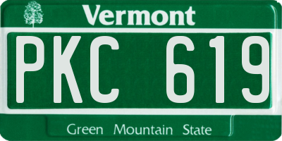 VT license plate PKC619