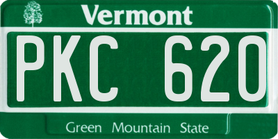 VT license plate PKC620