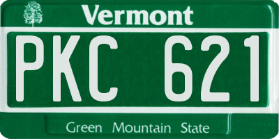 VT license plate PKC621
