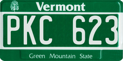 VT license plate PKC623