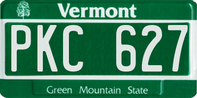 VT license plate PKC627