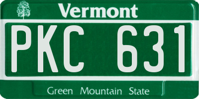 VT license plate PKC631