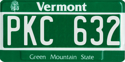 VT license plate PKC632