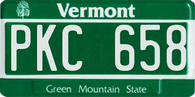 VT license plate PKC658