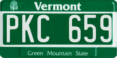 VT license plate PKC659