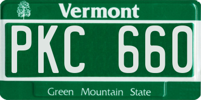VT license plate PKC660