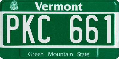 VT license plate PKC661