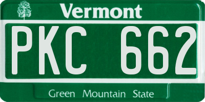 VT license plate PKC662