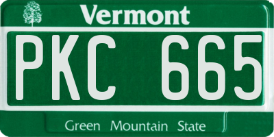 VT license plate PKC665
