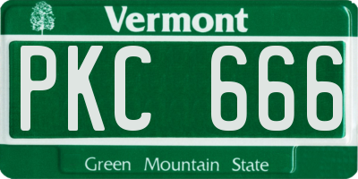 VT license plate PKC666