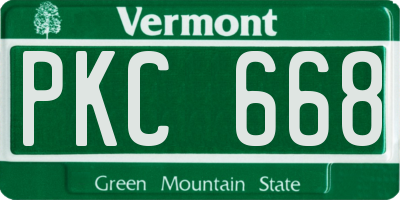 VT license plate PKC668