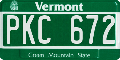 VT license plate PKC672