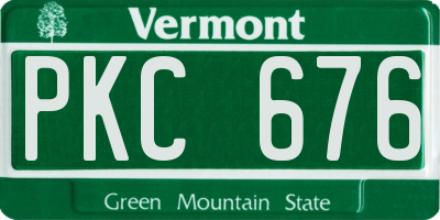 VT license plate PKC676